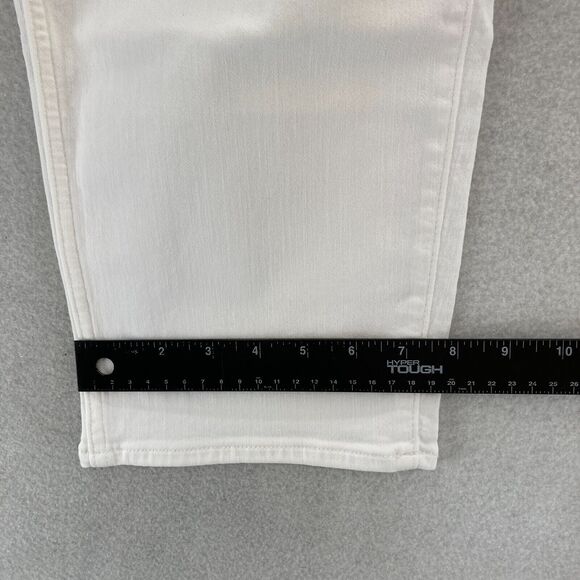 J.Crew 10" Vintage Slim Straight Jeans Women's 36 White Stretch Denim Button Fly - Picture 12 of 16